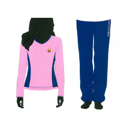 Pyjama adultes Femme F.C.Barcelona manches longues.