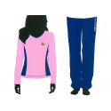 Pijama de mujer de manga larga del F.C.Barcelona.