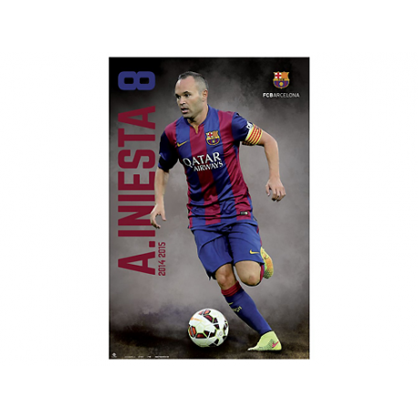 Poster de Iniesta del F.C.Barcelona.