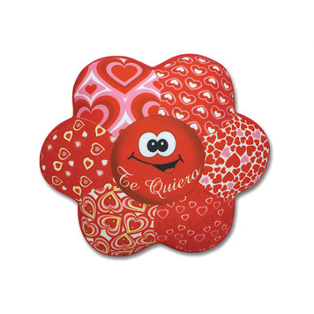 Moyenne peluche lycra Flor corazones.