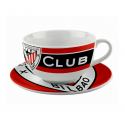 Tazón y plato porcelana del Athletic de Bilbao.