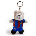 F.C.Barcelona Plush toy bear keyring.