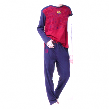 Pijama de niño de manga larga del F.C.Barcelona.