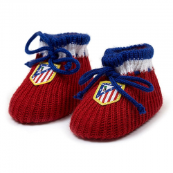 Patucos para bebé del Atlético de Madrid.