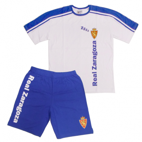 Pyjama adultes Real Zaragoza manches courtes.