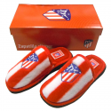 Zapatillas de estar por casa del Atlético de Madrid.