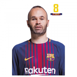 Carte postale Iniesta F.C.Barcelona.