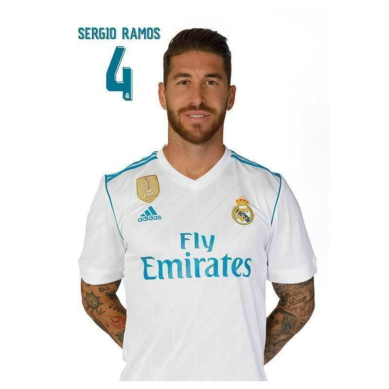 Fuente eficaz cuero Postal de Sergio Ramos del Real Madrid.