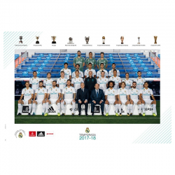 Poster de la plantilla del Real Madrid 2017-18.