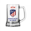 Verre à bière moyenne Atlético de Madrid.
