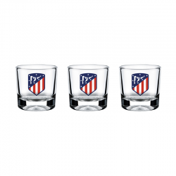 Set de 3 petit verre Atlético de Madrid.