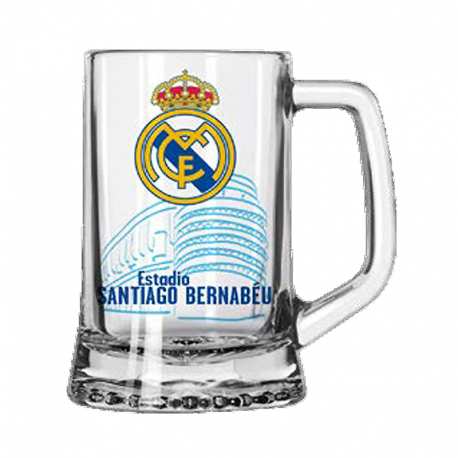 Jarra de cerveza grande del Real Madrid.