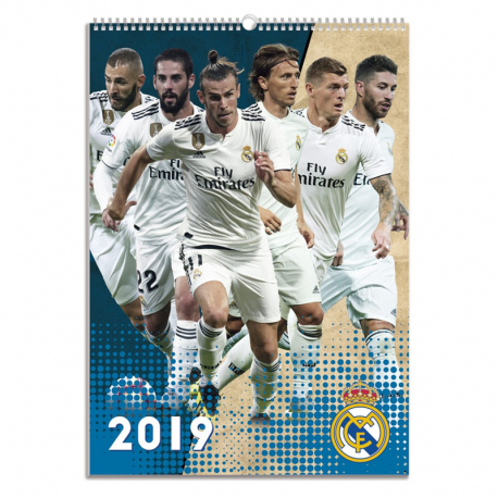 Calendario de pared 2019 del Real Madrid.