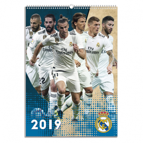 Calendrier Mural 2019 Real Madrid.