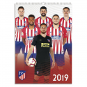Calendario de pared 2019 del Atlético de Madrid.