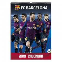Calendario de pared 2019 del F.C.Barcelona.