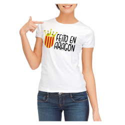 Camiseta adulto chica Feito en Aragón.