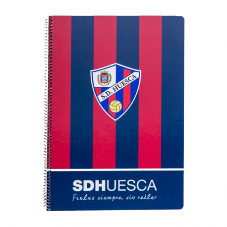 S.D.Huesca Dina A4 spiral notebook.
